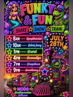 Isapalooza is Live! Come join the Funky & Fun Share Show Train on Tuesdays!